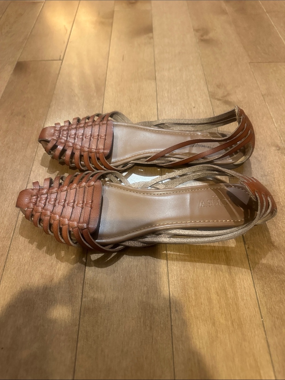 Woven Pointed Toe Flat - Brown J Crew Brand. Size 9! VGUC!